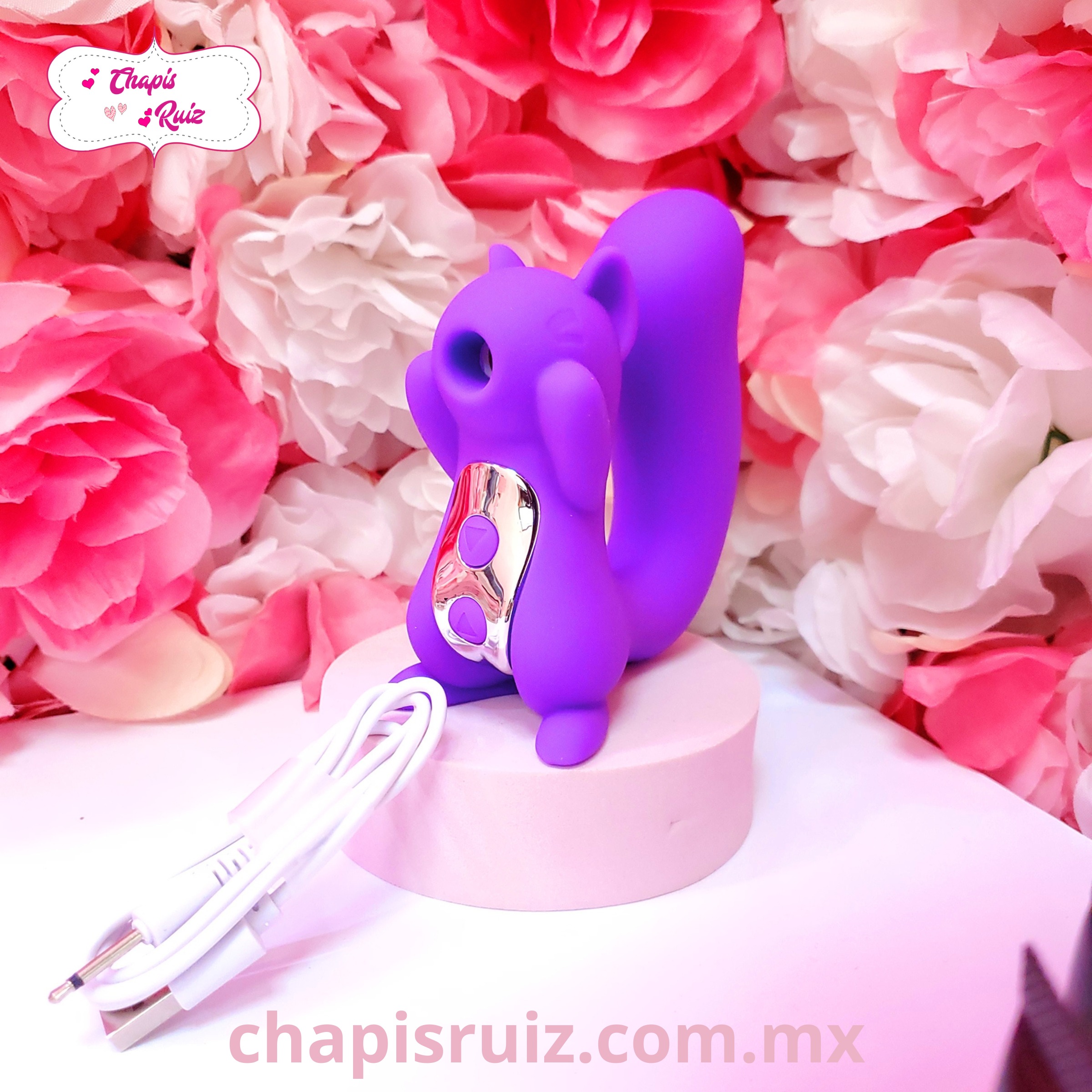 ARDILLA VIBRADORA CON SUCCION DE CLITORIS RECARGABLE