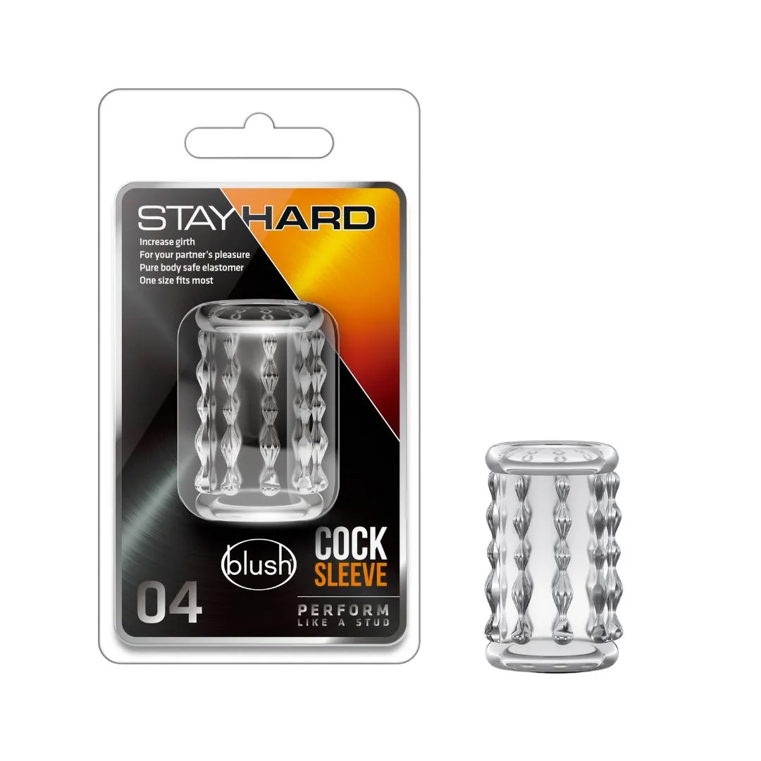 ANILLOS PARA PENE STAY HARD TIPO FUNDA COCK SLEEVE 04 BL-00402 CLEAR