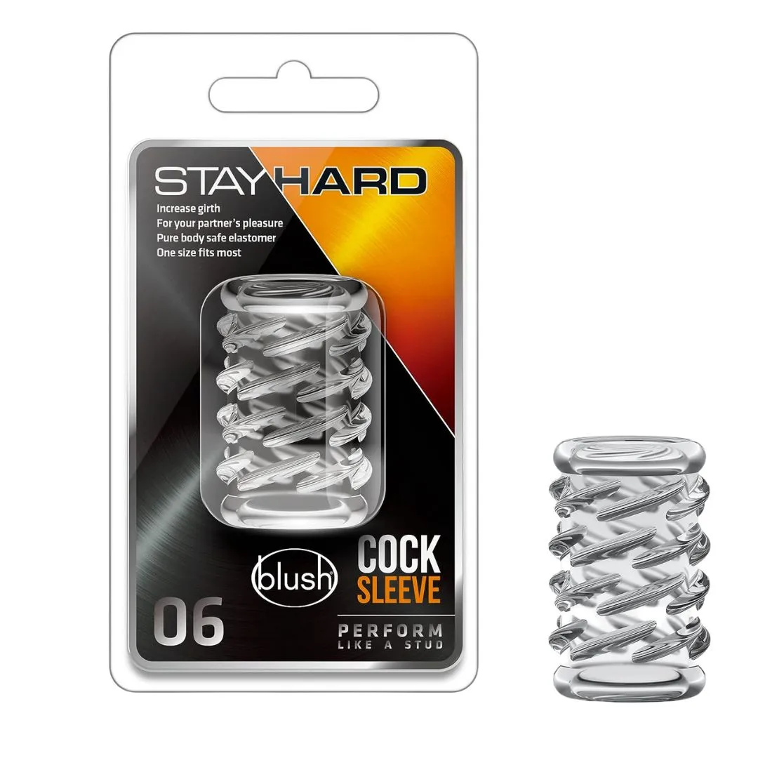 ANILLOS PARA PENE STAY HARD TIPO FUNDA COCK SLEEVE 06 BL-00602 CLEAR
