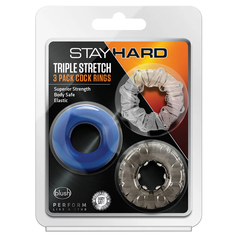 ANILLOS PARA PENE STAY HARD 3pzs GRUESOS BL-00369